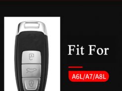 Cover chiave telecomando per Audi A6 A7 A8 Q8 e-tron C8 D5 A8L A6L 2018 2019 - Coperture della copertura della cassa chiave dell automobile di TPU della fibra del carbonio per Audi 1