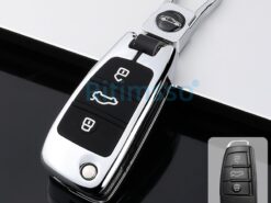 Cover chiave telecomando per Audi C6 R8 A1 A3 Q3 A4 A5 Q5 A6 S6 A7 B6 B7 B8 8P 8V 8L TT RS Sline 6 Cover chiave telecomando per Audi C6 R8 A1 A3 Q3 A4 A5 Q5 A6 S6 A7 B6 B7 B8 8P 8V 8L TT RS Sline - Coperture protettive della copertura della cassa chiave a distanza dell automobile in lega di zinco per 3