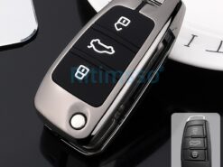 Cover chiave telecomando per Audi C6 R8 A1 A3 Q3 A4 A5 Q5 A6 S6 A7 B6 B7 B8 8P 8V 8L TT RS Sline 8 Cover chiave telecomando per Audi C6 R8 A1 A3 Q3 A4 A5 Q5 A6 S6 A7 B6 B7 B8 8P 8V 8L TT RS Sline - Coperture protettive della copertura della cassa chiave a distanza dell automobile in lega di zinco per 5