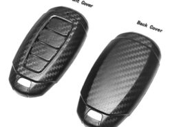 Cover chiave telecomando per Hyundai Santa Fe TM/palizzata/Grandeur/Azera/Elantra GT/Kona L529 5 Cover chiave telecomando per Hyundai Santa Fe TM/palizzata/Grandeur/Azera/Elantra GT/Kona L529 - Cover astuccio portachiavi a 4 pulsanti con motivo in fibra di carbonio per Hyundai Santa Fe 3