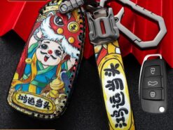 Cover chiave telecomando per Audi A3 8p 8v A4 B7 B8 B5 B9 A1 A5 Q7 Q5 A6 4f C6 C5 C7 C4 Tt Q3 S3 A7 A8 C4 Tt 8n 4 Cover chiave telecomando per Audi A3 8p 8v A4 B7 B8 B5 B9 A1 A5 Q7 Q5 A6 4f C6 C5 C7 C4 Tt Q3 S3 A7 A8 C4 Tt 8n - Cover custodia chiave in pelle per Audi A3 8p 8v A4 B7 B8 B5 B9 A1 2