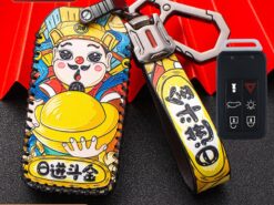 Cover chiave telecomando per Volvo S80L S60L V40 S60 V60 XC60 S80 2013 2014 2017 - Cover custodia chiave in pelle per auto per Volvo S80L S60L V40 S60 V60 XC60 S80 3