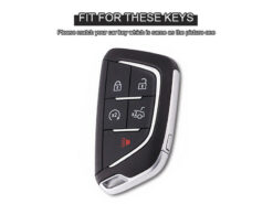 Cover chiave telecomando per Cadillac CT5 2019 2020 - Cover portachiavi in TPU per Cadillac CT5 2019 2020 telecomando senza chiave Fob 5 pulsanti accessori 2