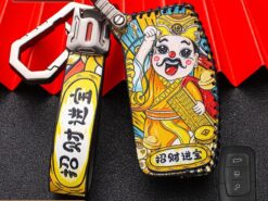 Cover chiave telecomando per Ford Fiesta Focus Mondeo Falcon b-max c-max Eco Sport Galaxy - Cover portachiavi in pelle per Ford Fiesta Focus Mondeo Falcon b max c max Eco Sport 2