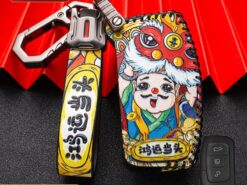 Cover chiave telecomando per Ford Fiesta Focus Mondeo Falcon b-max c-max Eco Sport Galaxy - Cover portachiavi in pelle per Ford Fiesta Focus Mondeo Falcon b max c max Eco Sport 3