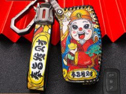 Cover chiave telecomando per Ford Fiesta Focus Mondeo Falcon b-max c-max Eco Sport Galaxy - Cover portachiavi in pelle per Ford Fiesta Focus Mondeo Falcon b max c max Eco Sport 5