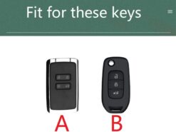 Cover chiave telecomando per Renault Fluence Duster Megane Kadjar Clio Koleos Scenic Sandero - Cover portachiavi in pelle per Renault Fluence Duster Megane Kadjar Clio Koleos Scenic Sandero Car Styling 5