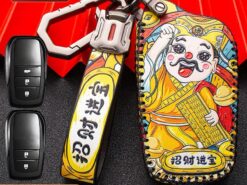 Cover chiave telecomando per Toyota Chr Rav4 Auris Avensis Prius Aygo Camry Corolla Land Cruiser 200 - Cover portachiavi in pelle per Toyota Chr Rav4 Auris Avensis Prius Aygo Camry Corolla Land Cruiser 5