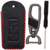 Cover chiave telecomando per Mitsubishi Outlander Lancer EX ASX Pajero Sport Colt - Custodia a 3 bottoni in pelle con custodia portachiavi Shell per Mitsubishi Outlander Lancer EX ASX