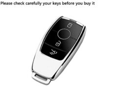 Cover chiave telecomando per Mercedes Benz E S W213 W212 S212 C207 A207 2016 4 Cover chiave telecomando per Mercedes Benz E S W213 W212 S212 C207 A207 2016 - Custodia a 3 pulsanti in pelle per chiave a distanza per auto in pelle per Mercedes 1