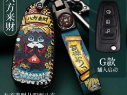 Cover chiave telecomando per Ford Ranger c-max s-max Focus Galaxy Mondeo Transit Tourneo Custom 4 Cover chiave telecomando per Ford Ranger c-max s-max Focus Galaxy Mondeo Transit Tourneo Custom - Custodia a 3 pulsanti in pelle per telecomando con telecomando per Ford Ranger c max s 2