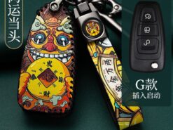 Cover chiave telecomando per Ford Ranger c-max s-max Focus Galaxy Mondeo Transit Tourneo Custom 6 Cover chiave telecomando per Ford Ranger c-max s-max Focus Galaxy Mondeo Transit Tourneo Custom - Custodia a 3 pulsanti in pelle per telecomando con telecomando per Ford Ranger c max s 4