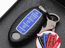 Cover chiave telecomando per Nissan Patrol Y62 Rouge Maxima Altima Sentra Murano 2018 2019 2020 - Custodia a 5 pulsanti in Silicone per auto con telecomando in Silicone per Nissan Patrol Y62 2