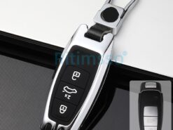 Cover chiave telecomando per Audi A6 A7 A8 Q8 e-tron C8 D5 A8L A6L 2018 2019 2020 - Custodia in lega di zinco per copertura chiave auto per Audi A6 A7 A8 Q8 e 5