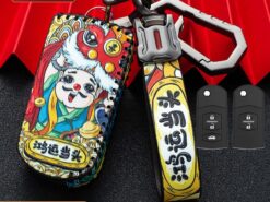 Cover chiave telecomando per Mazda 2 3 6 CX5 CX-5 4 Cover chiave telecomando per Mazda 2 3 6 CX5 CX-5 - Custodia in pelle per Auto chiave Shell per Mazda 2 3 6 CX5 CX 5 pieghevole 2