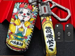 Cover chiave telecomando per Mazda 2 3 6 CX5 CX-5 5 Cover chiave telecomando per Mazda 2 3 6 CX5 CX-5 - Custodia in pelle per Auto chiave Shell per Mazda 2 3 6 CX5 CX 5 pieghevole 3