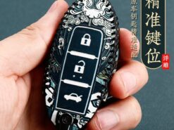 Cover chiave telecomando per Nissan Infiniti QX50 Q50L 5 Cover chiave telecomando per Nissan Infiniti QX50 Q50L - Custodia in pelle per Auto custodia protettiva per chiave automatica per Nissan Infiniti QX50 Q50L supporto 9