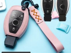 Cover chiave telecomando per Mercedes Benz classe C W205 GLC GLA C E G S M GL CLS CLK classe G - Custodia in pelle per Auto nuova Car Styling chiave a distanza Shell Cover per Mercedes Benz 5