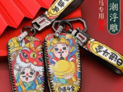 Cover chiave telecomando per BMW 3 4 5 serie 320i 530i 550i F20 F21 F30 F31 F25 F01 F02 - Custodia in pelle per auto Smart Key Fob Cover in pelle per BMW 3 4 5 2