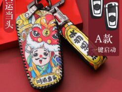 Cover chiave telecomando per BMW 3 4 5 serie 320i 530i 550i F20 F21 F30 F31 F25 F01 F02 - Custodia in pelle per auto Smart Key Fob Cover in pelle per BMW 3 4 5 4