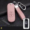 Cover chiave telecomando per Mazda 2 3 5 6 2017 CX-5 CX-7 CX-9 CX-3 CX 5 - Custodia in pelle per auto chiave adatta per Mazda 2 3 5 6 2017 CX 5