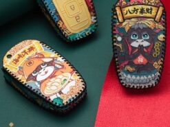 Cover chiave telecomando per Lincoln MKC MKZ MKX 2017 2018 2019 6 Cover chiave telecomando per Lincoln MKC MKZ MKX 2017 2018 2019 - Custodia in pelle per chiave a distanza per auto completa per Lincoln MKC MKZ MKX 2017 3