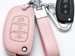 Cover chiave telecomando per Hyundai Ix35 IX45 IX25 I10 I20 I30 HB20 Sonata Verna Solaris Santa Elantra Mistra - Custodia in pelle per chiave auto per Hyundai Ix35 IX45 IX25 I10 I20 I30 HB20 Sonata 7