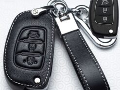 Cover chiave telecomando per Hyundai Ix35 IX45 IX25 I10 I20 I30 HB20 Sonata Verna Solaris Santa Elantra Mistra - Custodia in pelle per chiave auto per Hyundai Ix35 IX45 IX25 I10 I20 I30 HB20 Sonata 9