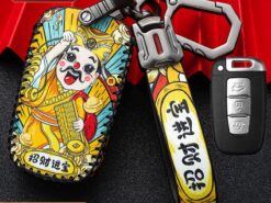 Cover chiave telecomando per Hyundai Solaris HB20 Veloster SR IX35 Accent Elantra i30 per KIA RIO K2 K3 4 Cover chiave telecomando per Hyundai Solaris HB20 Veloster SR IX35 Accent Elantra i30 per KIA RIO K2 K3 - Custodia in pelle per chiave auto per Hyundai Solaris HB20 Veloster SR IX35 Accent Elantra i30 14