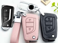 Cover chiave telecomando per Toyota Auris Corolla Reiz Avensis Verso Yaris Aygo Rav4 Scion TC IM Shell Holder Fob - Custodia in pelle per telecomando chiave completa per Toyota Auris Corolla Reiz Avensis Verso Yaris Aygo 2