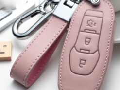 Cover chiave telecomando per Ford MK3 MK4 MK5 Fiesta Ecosport Kuga Explorer Edge Mustang 3 4 ST Mondeo - Custodia in pelle per telecomando per auto copertura completa per Ford MK3 MK4 MK5 Fiesta Ecosport 4