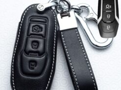Cover chiave telecomando per Ford MK3 MK4 MK5 Fiesta Ecosport Kuga Explorer Edge Mustang 3 4 ST Mondeo - Custodia in pelle per telecomando per auto copertura completa per Ford MK3 MK4 MK5 Fiesta Ecosport 5