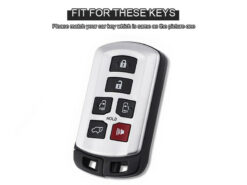 Cover chiave telecomando per Toyota Sienna 2012 2014 2016 Tacoma - Custodia morbida per chiavi in TPU per Toyota Sienna 2012 2014 2016 Tacoma Smart Keyless Remote 2
