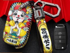 Cover chiave telecomando per KIA Sid Rio Soul Sportage Ceed Sorento CeratoK2 K3 K4 K5 6 Cover chiave telecomando per KIA Sid Rio Soul Sportage Ceed Sorento CeratoK2 K3 K4 K5 - Custodia pieghevole in pelle per auto chiave per KIA Sid Rio Soul Sportage Ceed Sorento CeratoK2 4