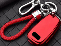 Cover chiave telecomando per Audi Q7 A3 A4 A6 TT R8 Q5 - Custodia portachiavi in TPU per Audi Q7 A3 A4 A6 TT R8 Q5 3 pulsanti pieghevole 5