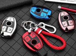 Cover chiave telecomando per Mercedes Benz E C G M R classe S 204 212 216 SLS SLK GLK CLK E400 - Custodia portachiavi in TPU per Mercedes Benz E C G M R classe S 204 212 2