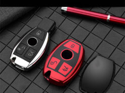 Cover chiave telecomando per Mercedes Benz E C G M R classe S 204 212 216 SLS SLK GLK CLK E400 - Custodia portachiavi in TPU per Mercedes Benz E C G M R classe S 204 212 4