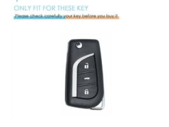 Cover chiave telecomando per Toyota Yaris Reiz Carola Rav4 5 Cover chiave telecomando per Toyota Yaris Reiz Carola Rav4 - Custodia portachiavi in TPU per Toyota Yaris Reiz Carola Rav4 2 3 pulsanti pieghevole telecomando Fob 3