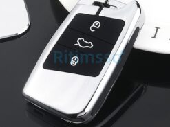 Cover chiave telecomando per VW Volkswagen Skoda Superb Magotan Passat B8 A7 Golf - Custodia portachiavi in lega di zinco per VW Volkswagen Skoda Superb Magotan Passat B8 A7 Golf 3