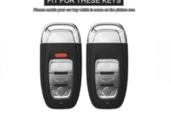 Cover chiave telecomando per Audi A1 A3 A4 A5 A6 A7 A8 Quattro Q3 Q5 Q7 2009 2010 2011 2012 2013 2014 2015 - Custodia portachiavi in pelle con telecomando intelligente per Audi A1 A3 A4 A5 A6 A7 A8 1