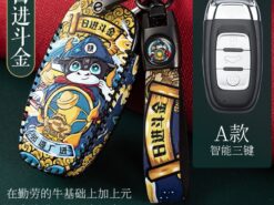 Cover chiave telecomando per Audi A1 A3 A4 A5 A6 A7 A8 Quattro Q3 Q5 Q7 2009 2010 2011 2012 2013 2014 2015 - Custodia portachiavi in pelle con telecomando intelligente per Audi A1 A3 A4 A5 A6 A7 A8 2