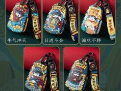 Cover chiave telecomando per Cadillac ATS CT6 CTS DTS XT5 Escalade ESV SRX STS XTS ELR 2014 2015 2016 2017 2018 - Custodia portachiavi in pelle con telecomando intelligente per Cadillac ATS CT6 CTS DTS XT5 Escalade ESV 4