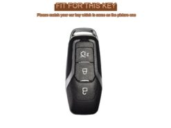 Cover chiave telecomando per Ford Fusion Mondeo Mustang F-150 Explorer Edge 2015 2016 2017 2018 - Custodia portachiavi in pelle per Ford Fusion Mondeo Mustang F 150 Explorer Edge 2015 2016 2017 13