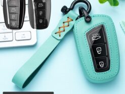 Cover chiave telecomando per Hyundai Azera Equus Genesis Santa Fe 7 Cover chiave telecomando per Hyundai Azera Equus Genesis Santa Fe - Custodia portachiavi in pelle per Hyundai Azera Equus Genesis Santa Fe 3 4 pulsanti Smart Remote 5