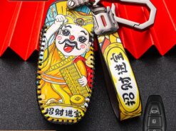 Cover chiave telecomando per Ford Fiesta Mondeo Ecosport Kuga Focus ST c-max b-max Focus 3 MK3 MK4 4 Cover chiave telecomando per Ford Fiesta Mondeo Ecosport Kuga Focus ST c-max b-max Focus 3 MK3 MK4 - Custodia portachiavi in pelle per telecomando per Ford Fiesta Mondeo Ecosport Kuga Focus ST c max 2