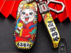 Cover chiave telecomando per Ford Fiesta Mondeo Ecosport Kuga Focus ST c-max b-max Focus 3 MK3 MK4 5 Cover chiave telecomando per Ford Fiesta Mondeo Ecosport Kuga Focus ST c-max b-max Focus 3 MK3 MK4 - Custodia portachiavi in pelle per telecomando per Ford Fiesta Mondeo Ecosport Kuga Focus ST c max 3