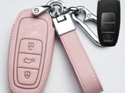 Cover chiave telecomando per Audi C6 A7 A8 R8 A1 A3 A4 A5 Q7 A6 C5 5 Cover chiave telecomando per Audi C6 A7 A8 R8 A1 A3 A4 A5 Q7 A6 C5 - Custodia protettiva in pelle per Auto custodia protettiva protezione accessori Auto FOB per Audi C6 A7 3