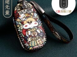 Cover chiave telecomando per Hyundai I30 Ix35 Encino Azera Accent TM palizzata Santa Fe - Custodia protettiva in pelle per auto custodia protettiva accessori Shell per Hyundai I30 Ix35 Encino Azera 2