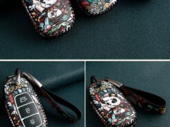 Cover chiave telecomando per Hyundai I30 Ix35 Encino Azera Accent TM palizzata Santa Fe - Custodia protettiva in pelle per auto custodia protettiva accessori Shell per Hyundai I30 Ix35 Encino Azera 5