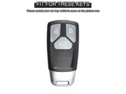 Cover chiave telecomando per AUDI A4 A4L A5 Q5 Q7 TT 2016 2017 portachiavi 2016 2017 2018 - Custodia protettiva in pelle per auto custodia protettiva custodia in pelle per AUDI A4 A4L A5 2